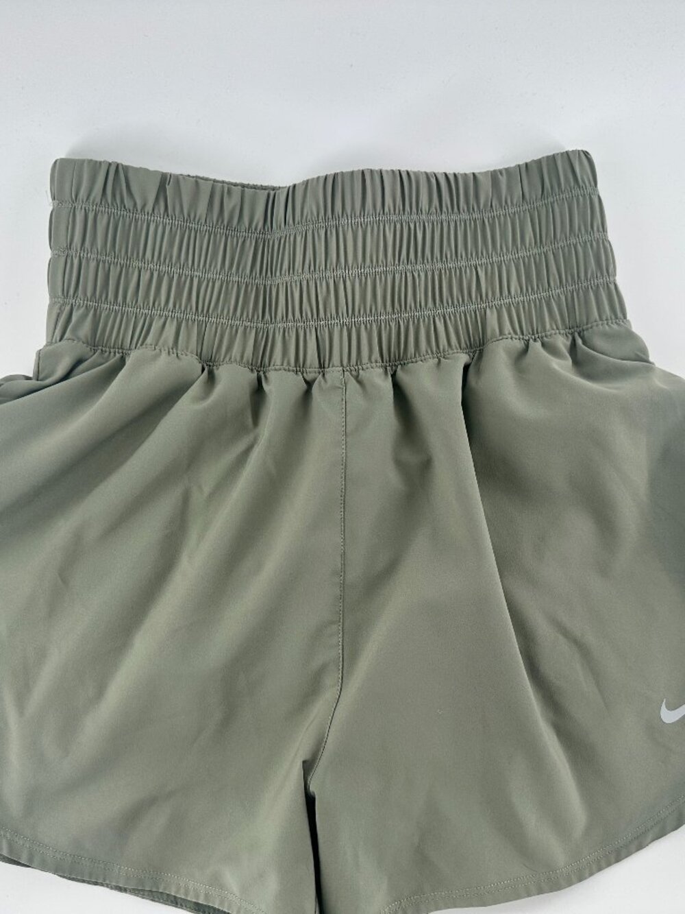 Nike high waisted shorts size s light green